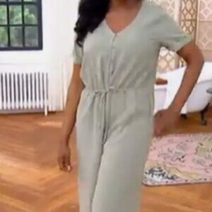 Large Jumpsuit by Side Stitch Tencera with Tie Waist